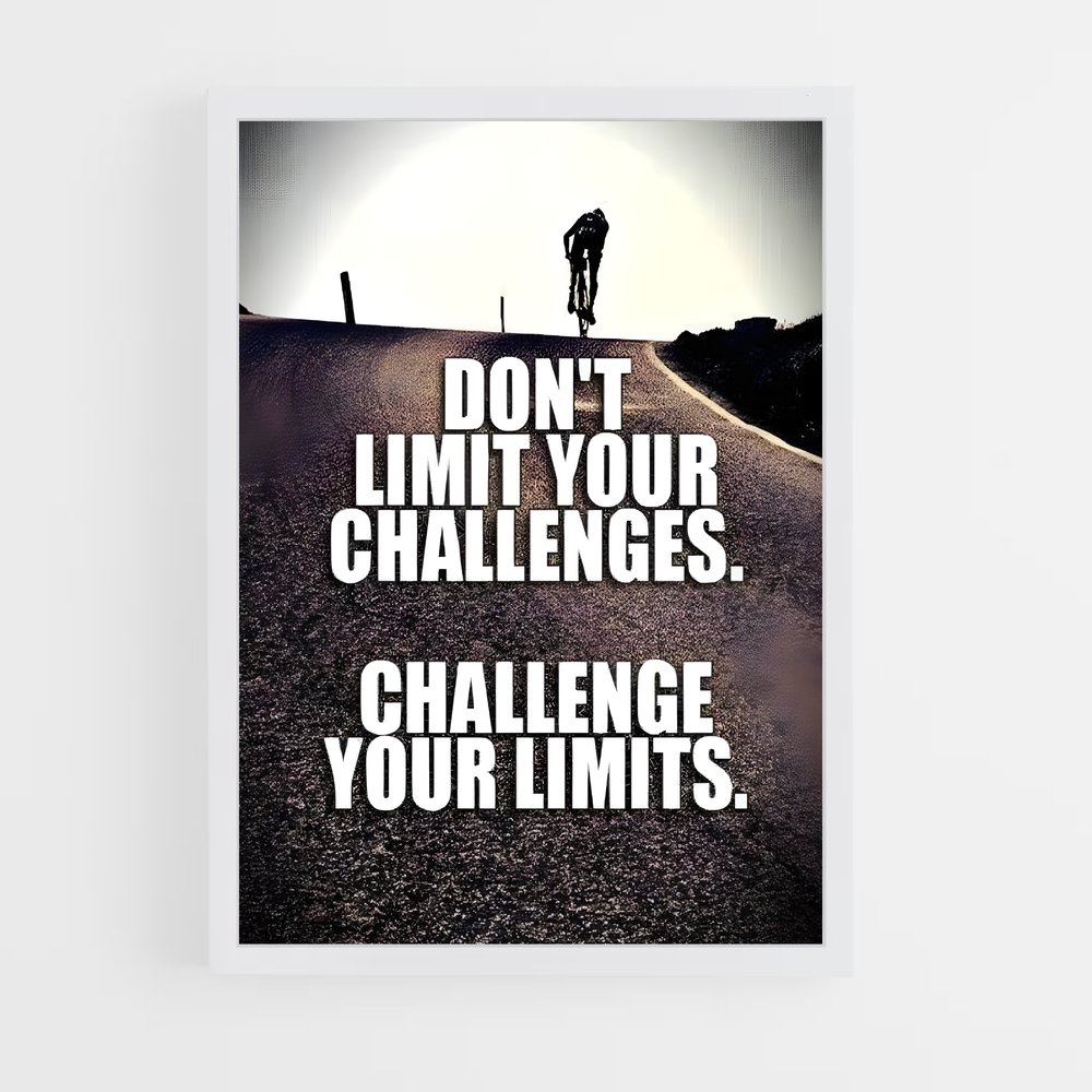 Poster Dépasse tes Limites – affiche Cyclisme (vue 3)